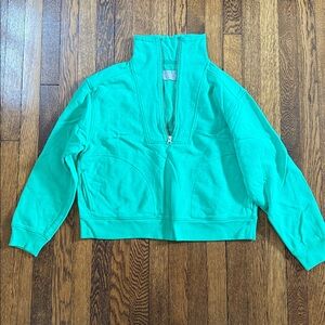 Everlane Quarter-zip pullover, EUC, Medium, Green
